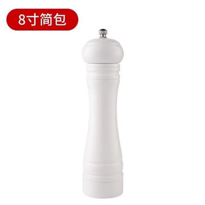 8-tolline must-valge PU-värvi pipraveski köögimajapidamises kasutatav roosisoola pipraveski maitseainepudel