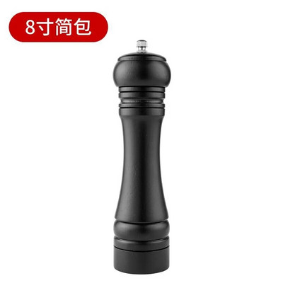 8-tolline must-valge PU-värvi pipraveski köögimajapidamises kasutatav roosisoola pipraveski maitseainepudel