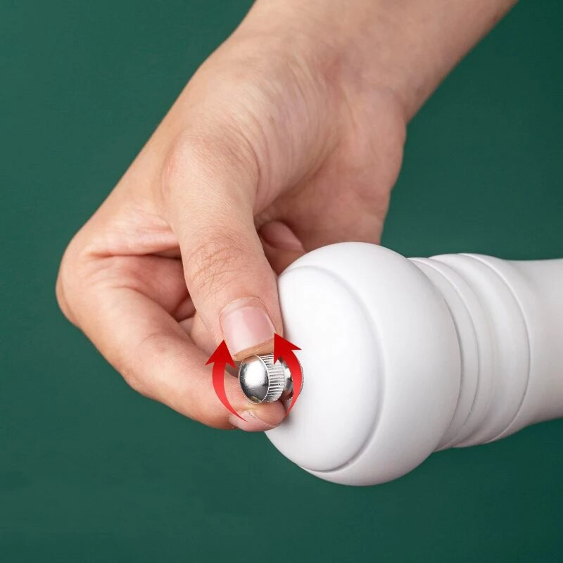 8-tolline must-valge PU-värvi pipraveski köögimajapidamises kasutatav roosisoola pipraveski maitseainepudel