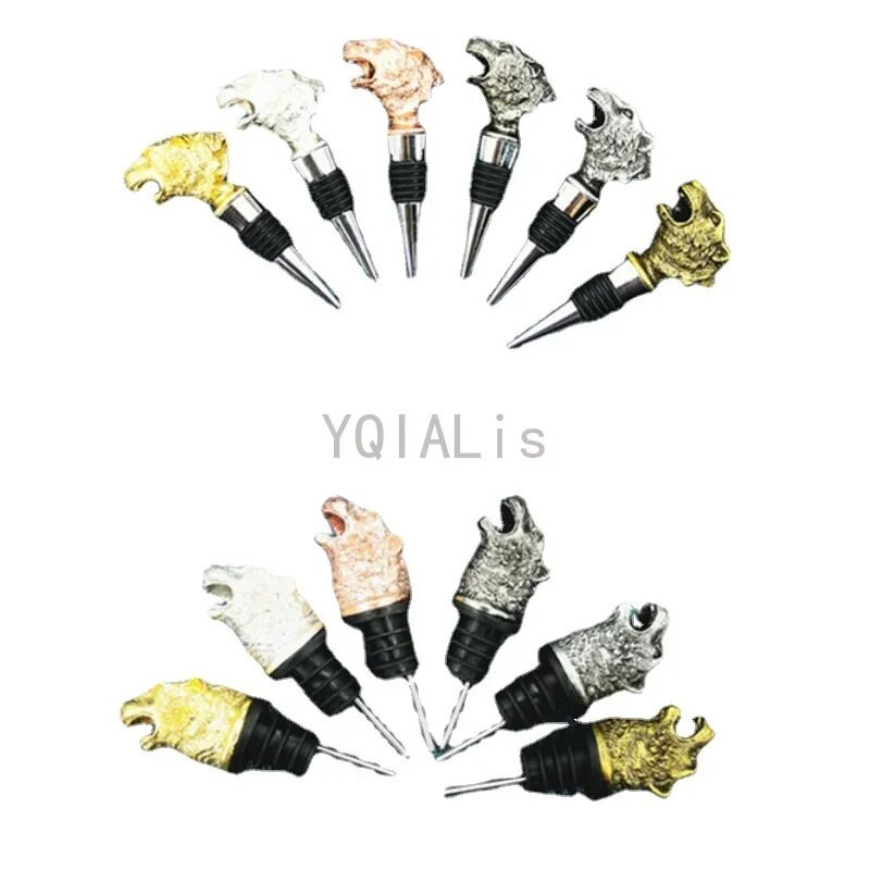 Sretno pijenje ljeti, kreativna cinkova glava, točilice za vino, tigrova glava, vinska usta, praznični dar, čep za bocu