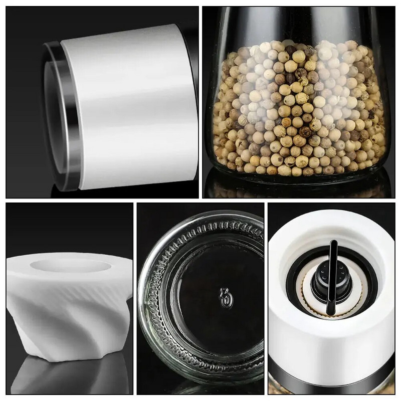 Virtuvinis rankinis malūnėlis Druskos ir pipirų malūnėlis Daugkartinis pipirų plaktuvas Reguliuojamo storio prieskonių talpa Malūnėlis Prieskonių malūnėlis