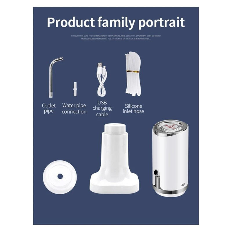 Vandens siurblio dozatorius vandens butelio siurblys mini vamzdinis vandens elektrinis siurblys USB įkrovimo automatinis nešiojamas butelio jungiklis