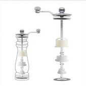 Set de moara de sare piper de 6 8 10 inch, macina de piper miez de macinat din ceramica cu tija de aluminiu Accesorii pentru bricolaj Manetar din metal