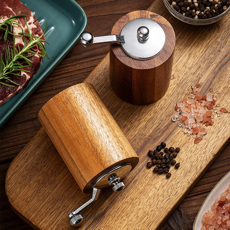 Set de moara de sare piper de 6 8 10 inch, macina de piper miez de macinat din ceramica cu tija de aluminiu Accesorii pentru bricolaj Manetar din metal