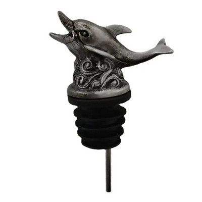 Naujo stiliaus išskirtinis bioninis delfinų užpylimo taškas buteliuko kamštis vandenyno garso juostos įrankis abstrakčiojo meno puošmena šventinė dovana vyno burnai