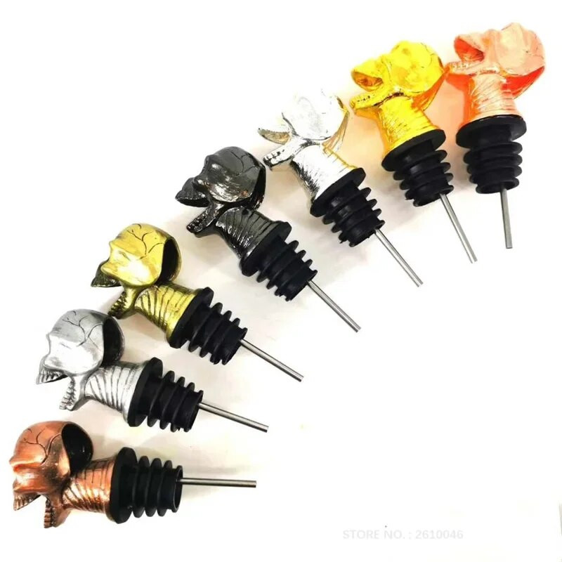 Halloween Skull Head borkiöntő Ghost Festival Party Borosüveg dugó Díszítés Kellékek Kiöntő kifolyó Klub bár kiegészítők