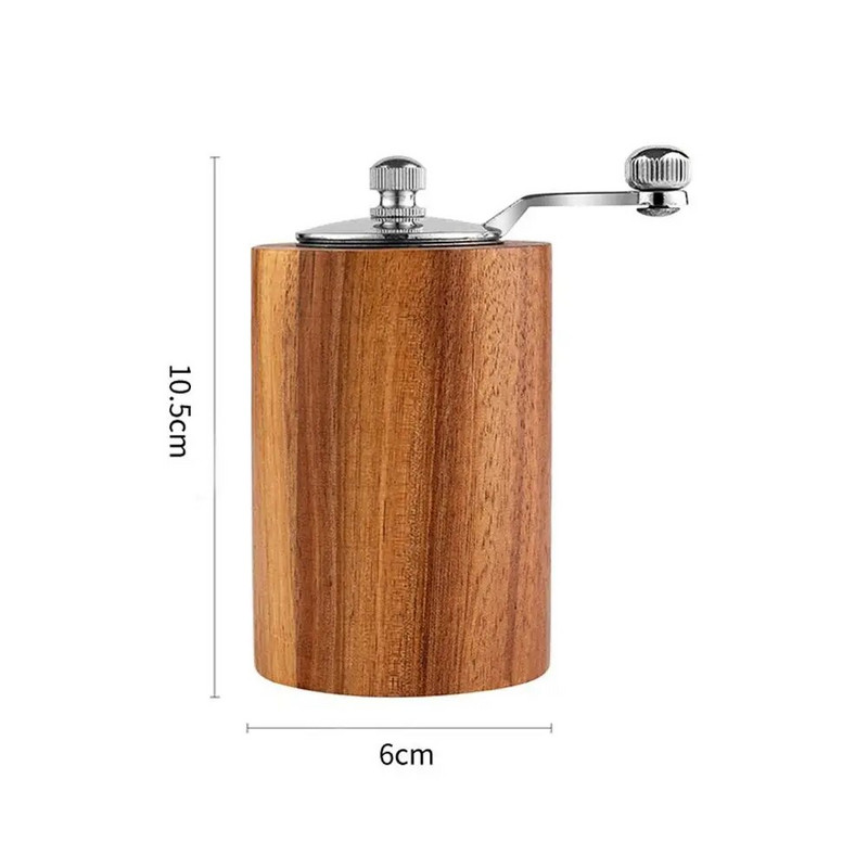 Rankinis druskos ir pipirų malūnėlių rinkinys Medinis plaktuvas Medinis prieskonių malūnas