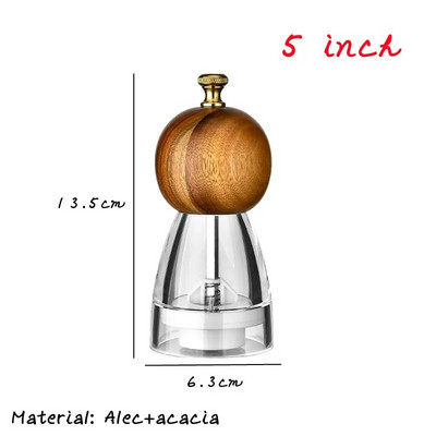5/6/8 inča Ručni mlinac za papar Akrilna keramička jezgra Mlinac za papar morsku sol Višenamjenski mlinovi za žitarice Mlinovi za začine Naprave