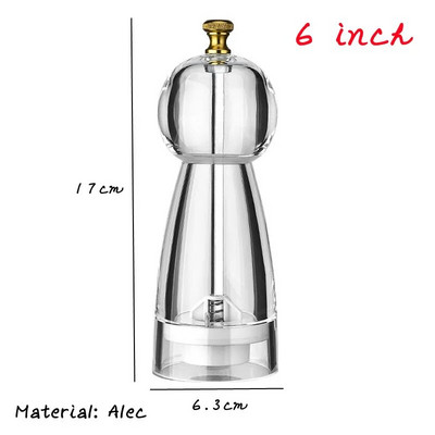 5/6/8 inča Ručni mlinac za papar Akrilna keramička jezgra Mlinac za papar morsku sol Višenamjenski mlinovi za žitarice Mlinovi za začine Naprave