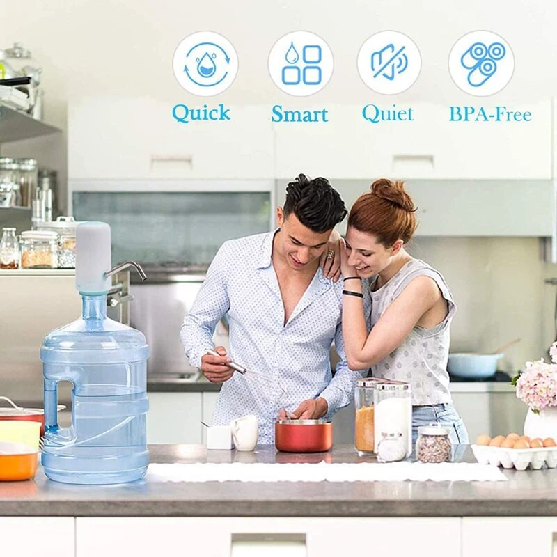 Pumpa za boce vode 5 galona USB punjenje Prijenosni električni automatski vrč za piće za dom Kampiranje Ured