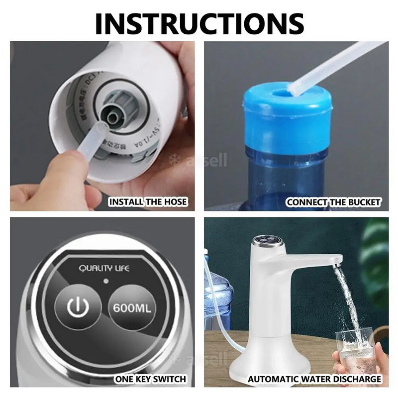 Elektriline veeautomaat Automaatne nutikas veepump veepudel galloni joogipudeli lüliti veepuhastusseadmed