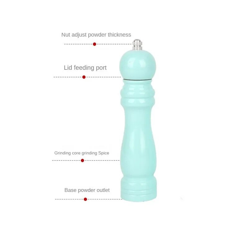 Soola- ja pipraveski täispuidust vürtside pipraveski tugeva reguleeritava keraamilise veskiga toiduvalmistamistööriistad köögitarvikud