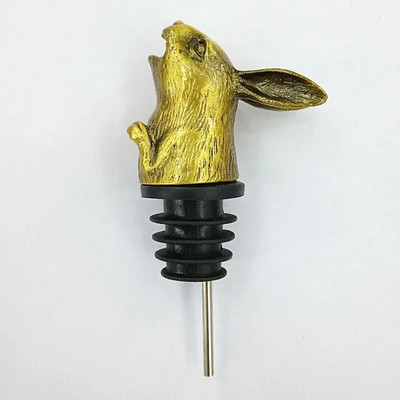 Kūrybingi unikalūs triušio galvos amatai Vyno burna Cinko lydinio išpylimo snapeliai Butelio kamščio juosta Įrankis Mielas išskirtinis papuošimas Dovana