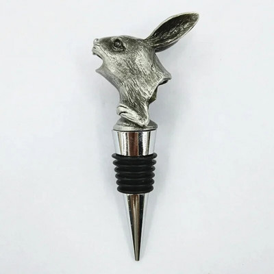 Kūrybingi unikalūs triušio galvos amatai Vyno burna Cinko lydinio išpylimo snapeliai Butelio kamščio juosta Įrankis Mielas išskirtinis papuošimas Dovana