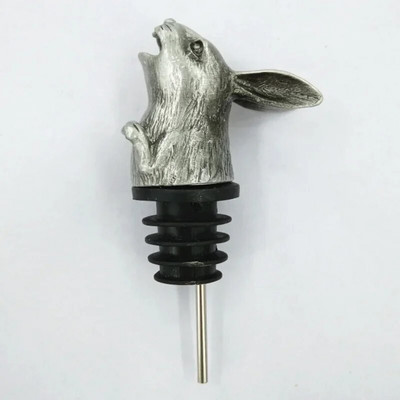 Kūrybingi unikalūs triušio galvos amatai Vyno burna Cinko lydinio išpylimo snapeliai Butelio kamščio juosta Įrankis Mielas išskirtinis papuošimas Dovana