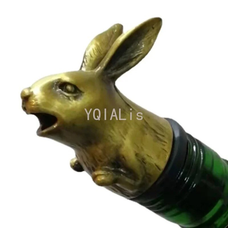 Kūrybingi unikalūs triušio galvos amatai Vyno burna Cinko lydinio išpylimo snapeliai Butelio kamščio juosta Įrankis Mielas išskirtinis papuošimas Dovana