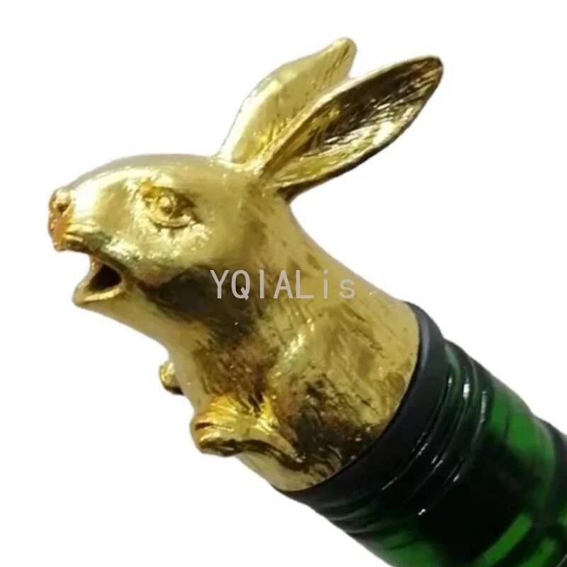 Kūrybingi unikalūs triušio galvos amatai Vyno burna Cinko lydinio išpylimo snapeliai Butelio kamščio juosta Įrankis Mielas išskirtinis papuošimas Dovana