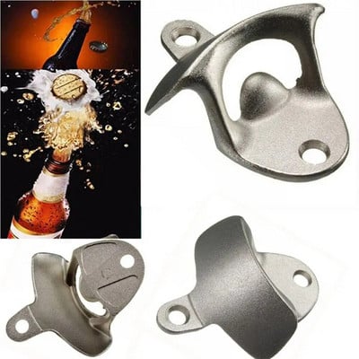 Potrepštine za barske klubove Srebrne boje Kuhinjski dodaci Otvarač za boce Fiksni otvarač za vino Zidni otvarač Bar Alat za čep za gazirano piće