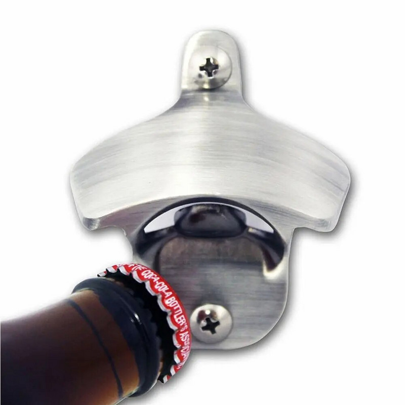 Potrepštine za barske klubove Srebrne boje Kuhinjski dodaci Otvarač za boce Fiksni otvarač za vino Zidni otvarač Bar Alat za čep za gazirano piće