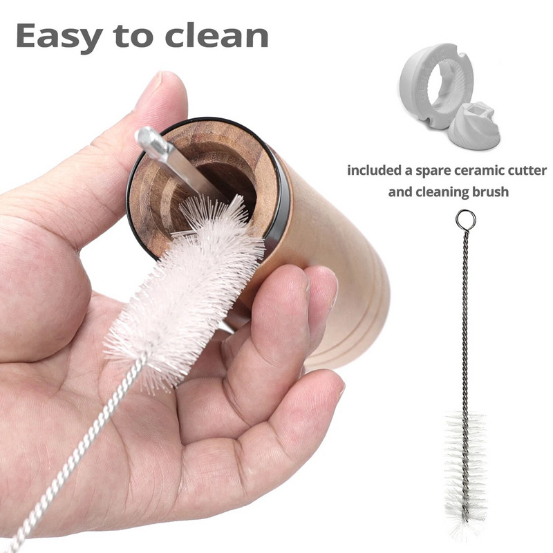 Pipraveski, 1tk puidusoola- ja pipraveski komplektid (kaasas varukeraamika ja hari), soolaloksud teie kööki