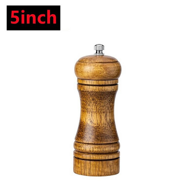 Uus 5/8/10-tolline soola- ja pipraveski täispuidust vürtside pipraveski tugeva reguleeritava keraamilise veskiga, köögi küpsetustööriistad