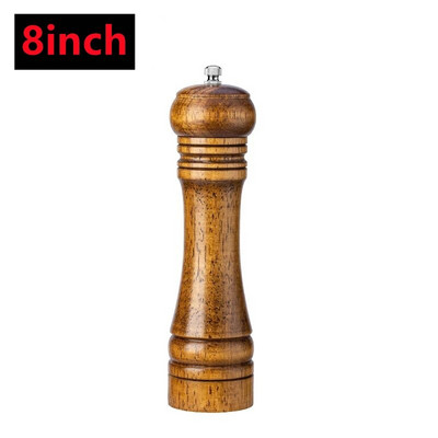 Uus 5/8/10-tolline soola- ja pipraveski täispuidust vürtside pipraveski tugeva reguleeritava keraamilise veskiga, köögi küpsetustööriistad