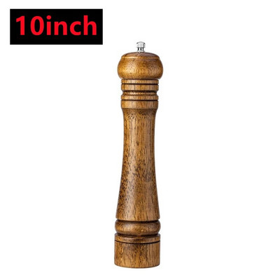 Uus 5/8/10-tolline soola- ja pipraveski täispuidust vürtside pipraveski tugeva reguleeritava keraamilise veskiga, köögi küpsetustööriistad