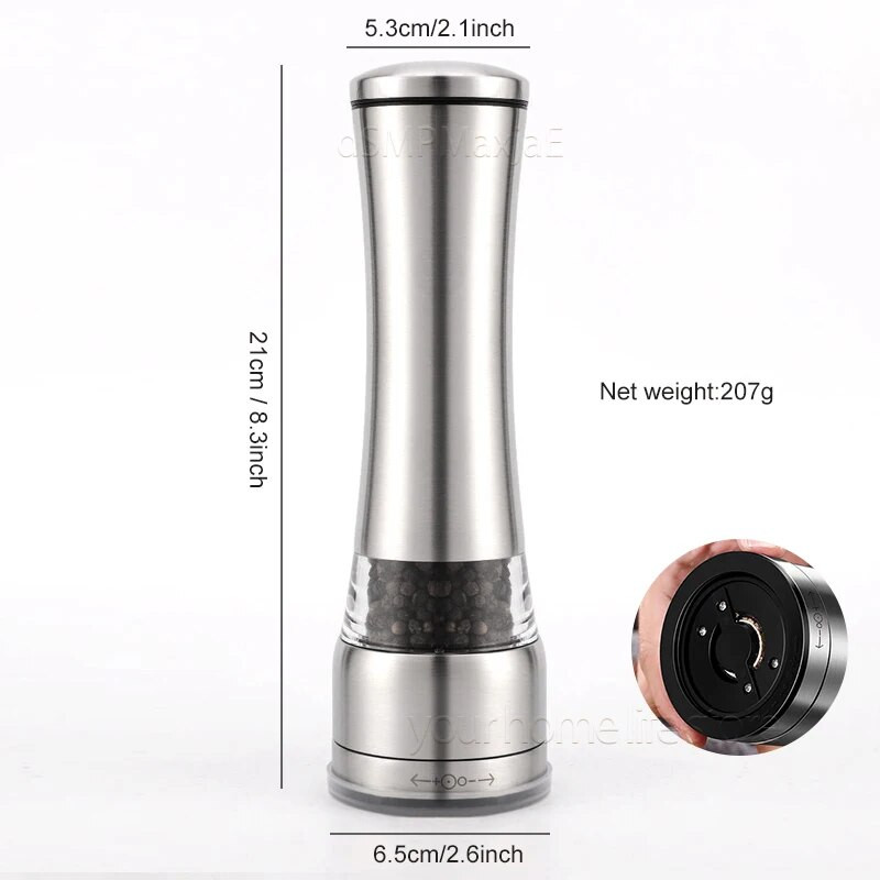 1/2 kom mlinac za sol i papar 304 mlinovi za papar od nehrđajućeg čelika, ručni mlinac za papar, kuhinjski alati, mlin za papar, mlin za morsku sol