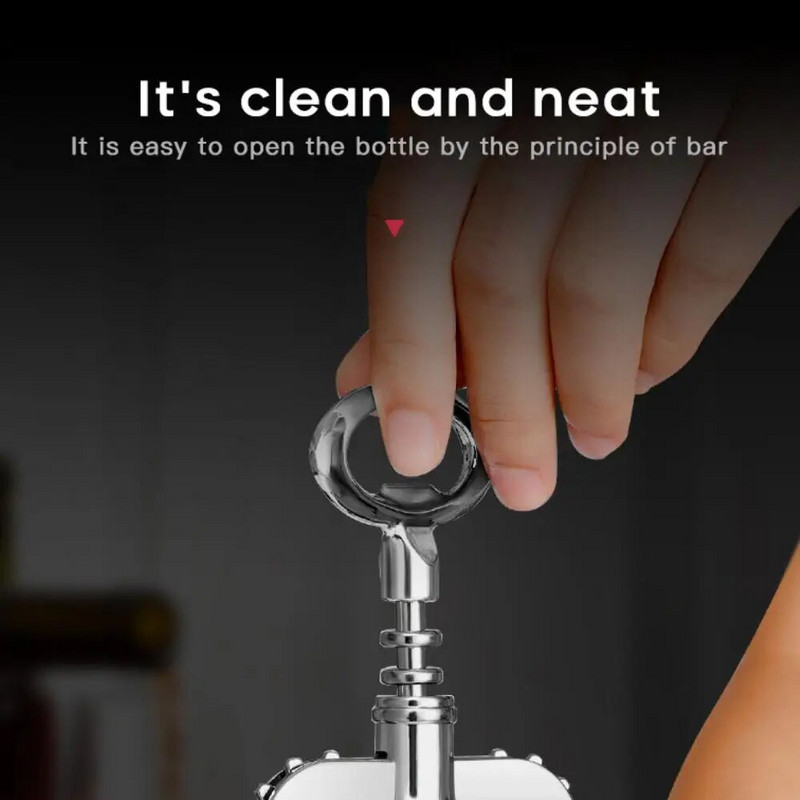 Кухненски инструменти Отварачка за бутилки бира Джаджа Аксесоари за вино Метален тирбушон за вино Сервитьор от неръждаема стомана Отварачка за бутилки бира Отварачка за вино