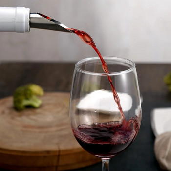 Νέο πώμα κρασιού από ανοξείδωτο χάλυβα Pourer Metal Wine Pouring Drain Bar Home Σετ κρασιού Πώμα κρασιού Πώμα σαμπάνιας