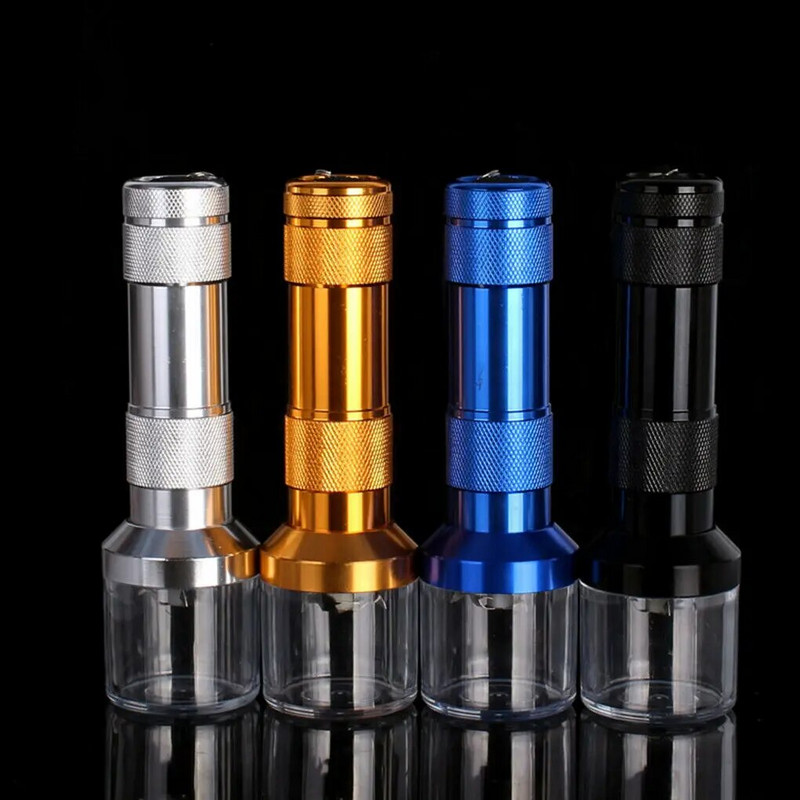 Malūnėlis Nešiojamas elektrinis degiklio formos trupintuvas Vidinis lauko stovyklavimas Smulkinimo malūnas Šlifavimo įrankių priedai Sidabras