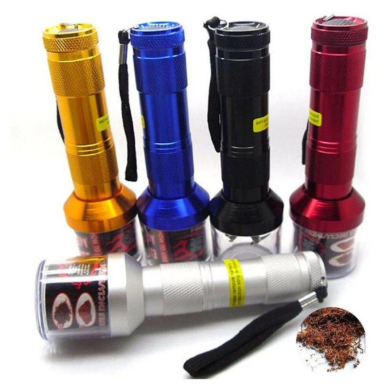 Malūnėlis Nešiojamas elektrinis degiklio formos trupintuvas Vidinis lauko stovyklavimas Smulkinimo malūnas Šlifavimo įrankių priedai Sidabras