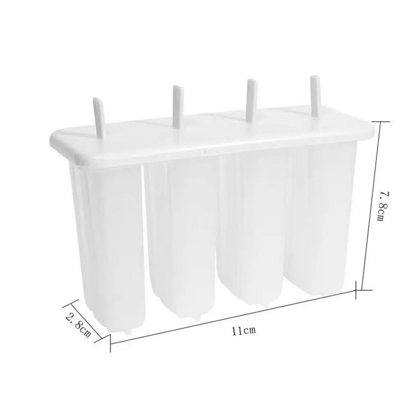 4 Tolygus aguonų formelės su dangteliu Ledų formelės Popsicle formelės Vasaros „pasidaryk pats“ ledų formelės Naminiai ledų formavimo įrankiai