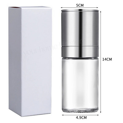 Atnaujintas pipirų malūnėlis pipirų malūnėlis, 304 nerūdijančio plieno reguliuojamo stambumo pipirų malūnėlis su keramikiniu rotoriumi druskos malūnėliu