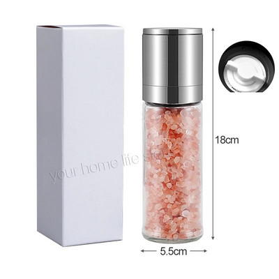 Atnaujintas pipirų malūnėlis pipirų malūnėlis, 304 nerūdijančio plieno reguliuojamo stambumo pipirų malūnėlis su keramikiniu rotoriumi druskos malūnėliu