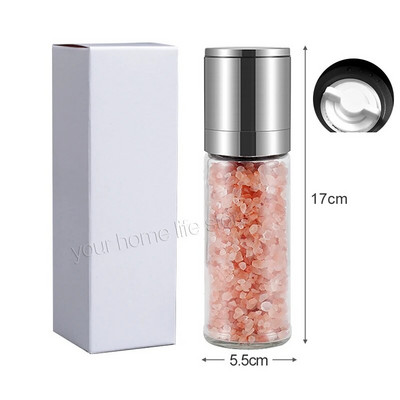 Atnaujintas pipirų malūnėlis pipirų malūnėlis, 304 nerūdijančio plieno reguliuojamo stambumo pipirų malūnėlis su keramikiniu rotoriumi druskos malūnėliu