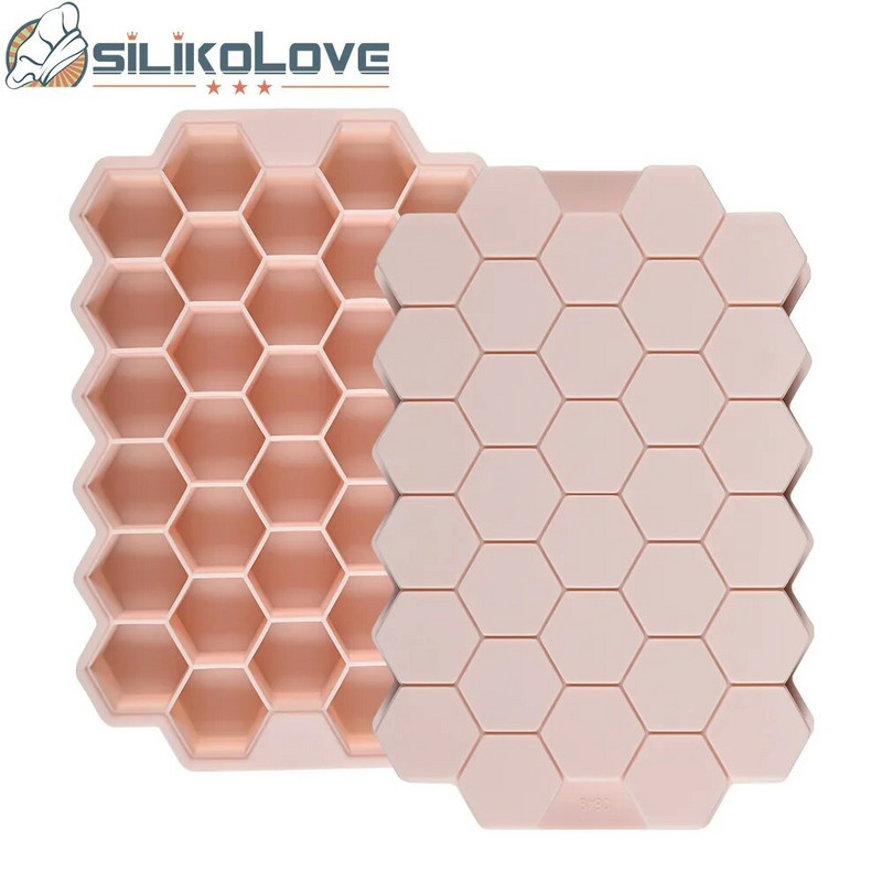 Νέος δίσκος κυψελών παγωτού σιλικόνης Φόρμα παγωτού πουτίγκας για καλοκαιρινό ποτό ρούμι για κοκτέιλ ουίσκι Εργαλεία κουζίνας