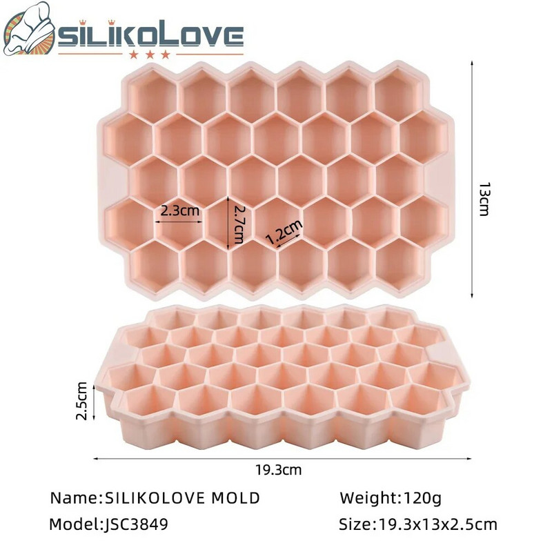 Νέος δίσκος κυψελών παγωτού σιλικόνης Φόρμα παγωτού πουτίγκας για καλοκαιρινό ποτό ρούμι για κοκτέιλ ουίσκι Εργαλεία κουζίνας