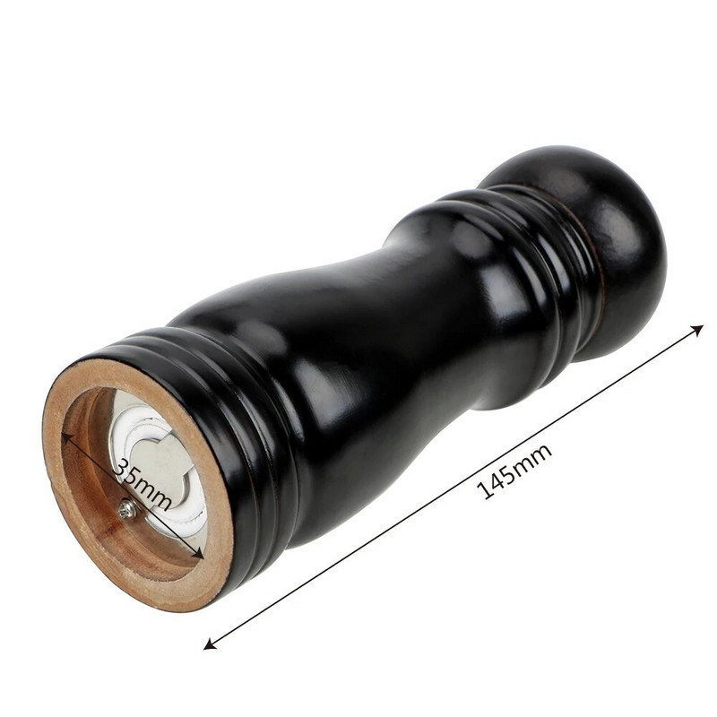 Mori de sare si piper Moara de piper cu rasnita ceramica reglabila puternica din lemn masiv, control manual, unelte de gatit pentru gratar
