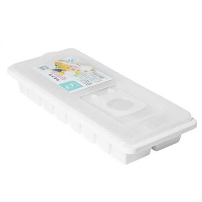 Δίσκος 16 πλέγματος σιλικόνης ποιότητας τροφίμων 1τμχ με καπάκι Εργαλείο κουζίνας φόρμα πάγου με μαλακό πάτο