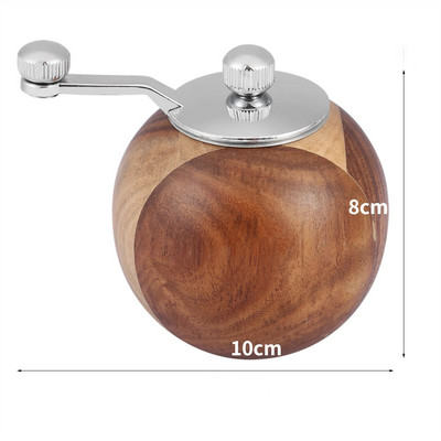 Természetes fából készült kézi borsdaráló palackos fűszerőrlők hosszú forgattyús konyhai ételdaráló szerszámmal