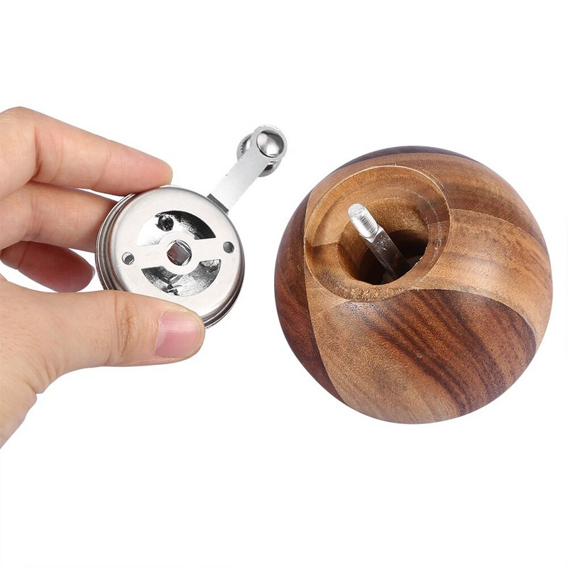 Természetes fából készült kézi borsdaráló palackos fűszerőrlők hosszú forgattyús konyhai ételdaráló szerszámmal