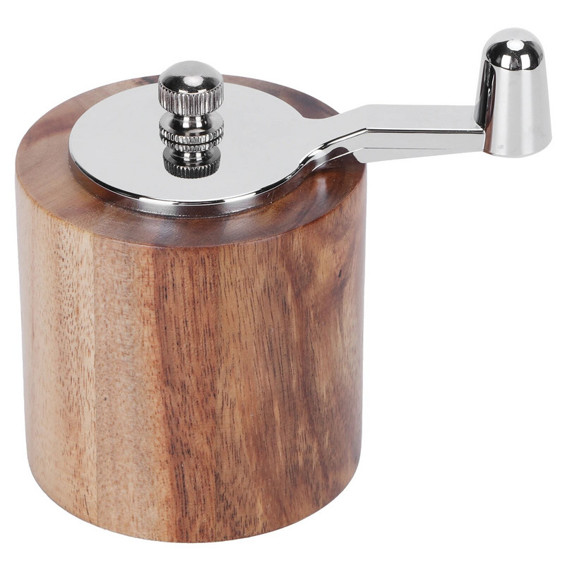 Természetes fából készült kézi borsdaráló palackos fűszerőrlők hosszú forgattyús konyhai ételdaráló szerszámmal