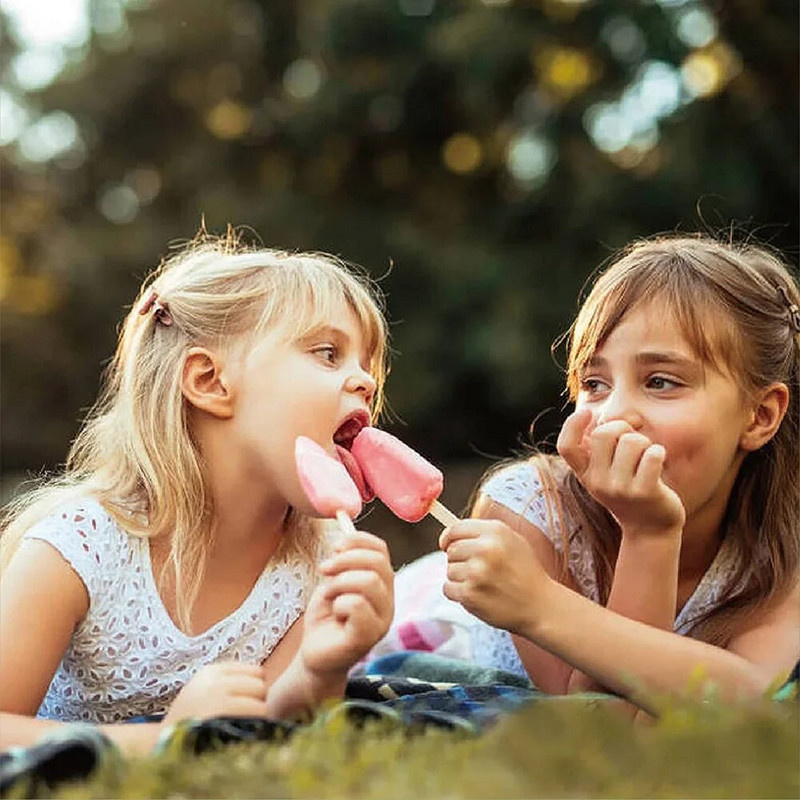 Silikoonist paprikavormid 4-õõnsusega DIY šokolaadist popvorm puidust pulkadega hoiukonteinerid Halloweeni jäätise ovaalne kook