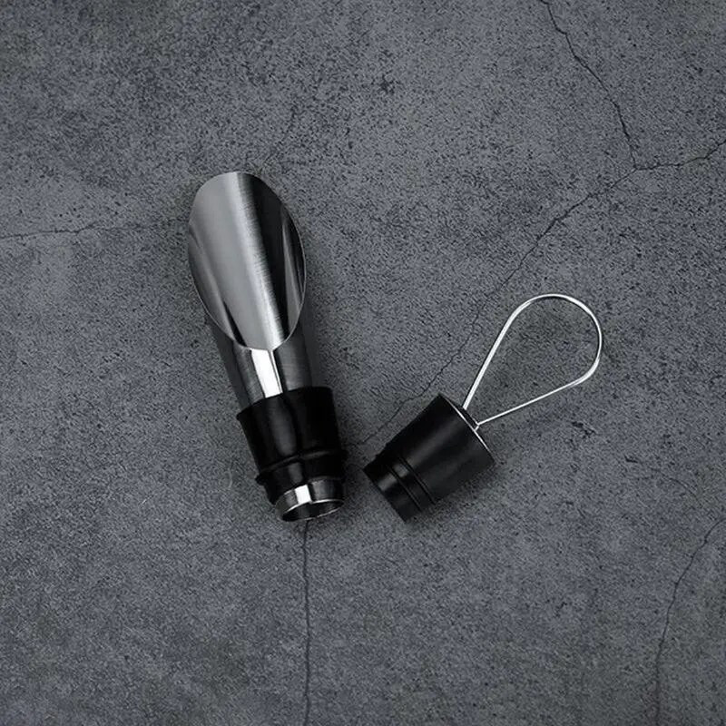 2 vnt. 2 viename vyno pylimo mašina Vyno stabdymo snapelio diskai nerūdijančio plieno vyno pylimo mašina Daugkartinio naudojimo vyno kamščiai Vyno snapelio piltuvas