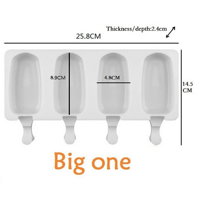 Jäätisevormid Silikoonist toidukvaliteetne jäätisekuubik pulkadega paprikavorm Magustoit DIY Magnum koogivorm jäätisemasin