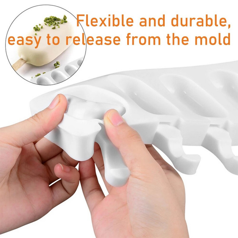 Jäätisevormid Silikoonist toidukvaliteetne jäätisekuubik pulkadega paprikavorm Magustoit DIY Magnum koogivorm jäätisemasin