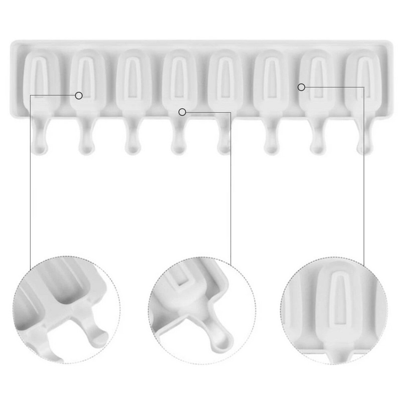 Jäätisevormid Silikoonist toidukvaliteetne jäätisekuubik pulkadega paprikavorm Magustoit DIY Magnum koogivorm jäätisemasin