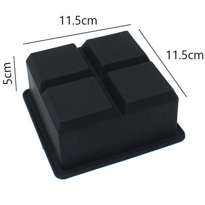 Nagy jégkészítő forma 4 6 8 rácsos doboz élelmiszer minőségű szilikon jég négyzet alakú tálcák koktélbárokhoz, kocsmák borokhoz jégtömbök készítő barkácsformák