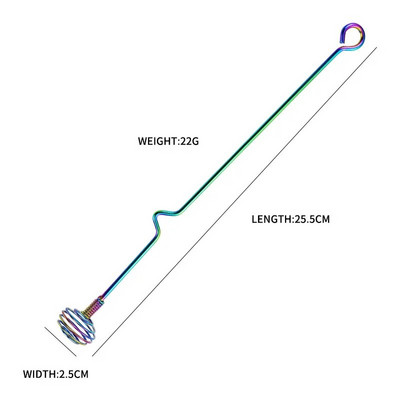 Kūrybingas nerūdijančio plieno kokteilių maišymo pagaliukas ilga rankena geriamas pienas, kava, medus, šluoteles, barmeno įrankiai, baro priedai